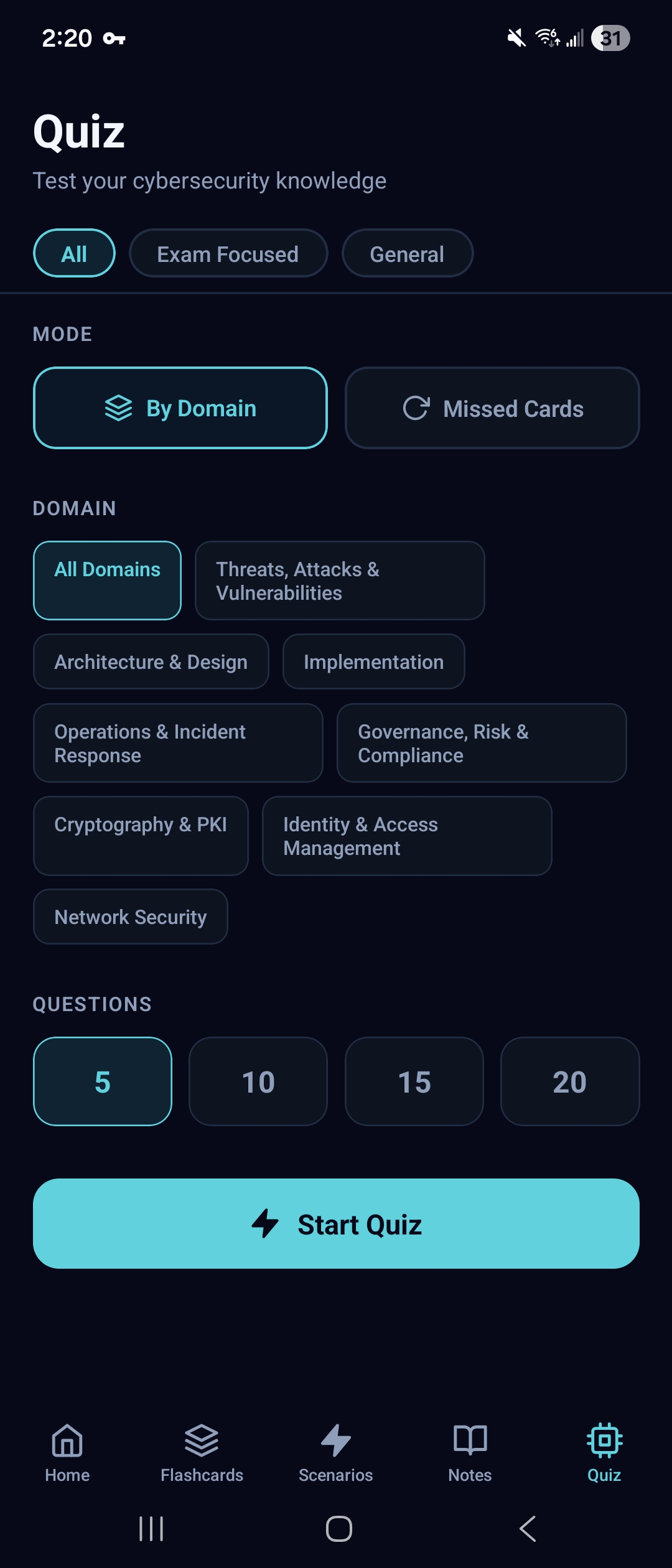 Quiz Mode